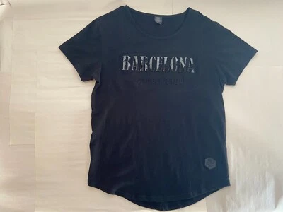 Camiseta Top Hombre Barcelona Designs Manga Corta Grande Negra Foto 1 de 4