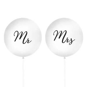XXL Luftballons 'Mr & Mrs' Schwarz 100 cm Jumbo Riesenballons Hochzeitsdeko - Bild 1 von 2