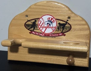 New York Yankees Cooperstown Co Wood Display Rack/Shelf (1996) Bat, Ball +Jacket - Picture 1 of 9