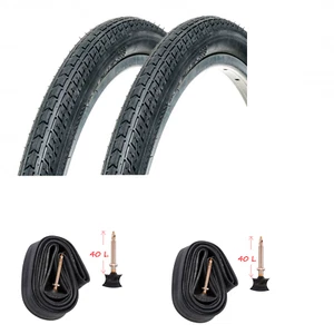 2 REIFEN + 2 LUFTKAMMERN CITYBIKE FAHRRAD FAHRRAD SCHWARZ 26 X 1,95 ZOOKA TORO - Bild 1 von 3