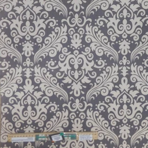 Quilting Patchwork Fabric Sewing Grey Floral Drill Wide Backing 150x50cm - Picture 1 of 3