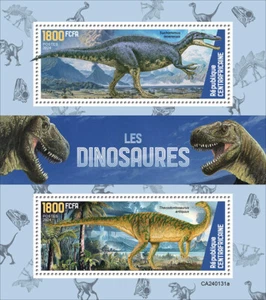 Dinosaurs MNH Stamps 2024 Central African M/S - Picture 1 of 1