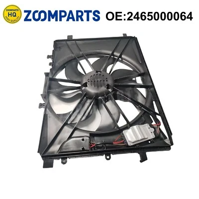 Single Radiator Fan w/ Shroud Assembly for Mercedes-Benz CLA250 SLK250 GLA250 - Изображение 1 из 4
