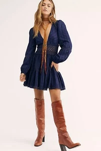 Nuevo con etiquetas Free People Delicioso Clip Dot Mini Vestido Talla 6 Z66-3 - Imagen 1 de 5