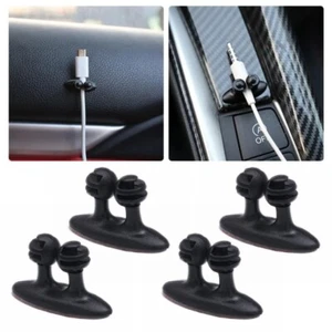 4x Car Wire Cable Holder Cable Manager for Mobile Phone Charger Home Office