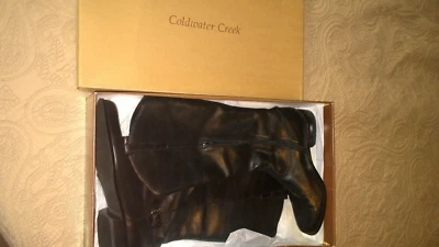 COLDWATER CREEK LADIES KNEE BOOTS LEATHER BUCKLE black 8.5M - Image 1 of 4