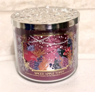 Bath & Body Works SPICED APPLE TODDY CANDLE 3 Wick Large 14.5 NEW APRIL - Image 1 of 4