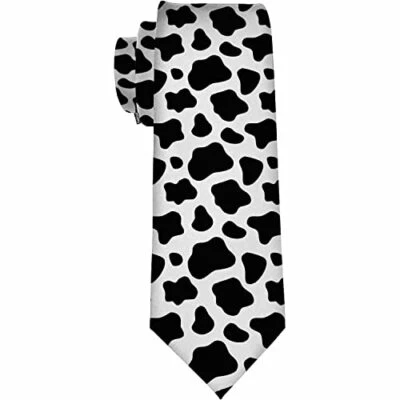 Gravata masculina geométrica quadrada vaca - Imagem 1 de 4