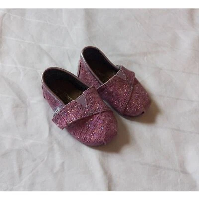Toms baby девочек розовый блестящий туфли размер 3/T3 - Изображение 1 из 4