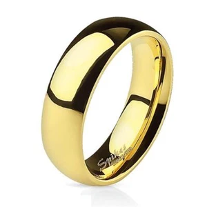 Ring klassisch Gold Edelstahl Damenring Herrenring Ehe Verlobung Goldring Frauen - Bild 1 von 94
