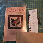 Black Hen 3 3/8&quot; x 3 3/8&quot; kit for punchneedle embroidery