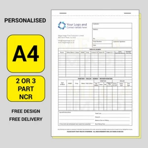 BLINDS PURCHASE ORDER FORM PORTRAIT, PERSONALISED PRINTED NCR, A4 SIZE - Picture 1 of 2