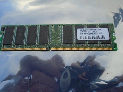 vdata 512mb ddr400 PC3200 CL2.5 Non-ECC VBCGC1916 - Image 1 of 4