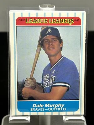 1986 Fleer League Leaders - #27 - Dale Murphy - Atlanta Braves - Image 1 of 2