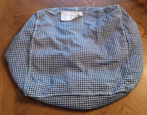 Pottery Barn Kids Extra Large "Basket Liner" Blue Gingham 15"x14"x13" - Picture 1 of 4