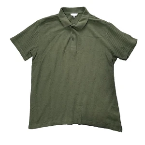 Camisa Polo Cotton Traders Para Hombre Mediana Verde Enebro Caqui Manga Corta Clásica - Imagen 1 de 8