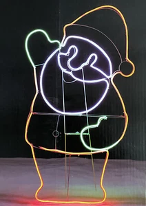 Holiday Time 4 Ft Neon Flex Effect Santa Christmas Outdoor Indoor Decoration New - Picture 1 of 3
