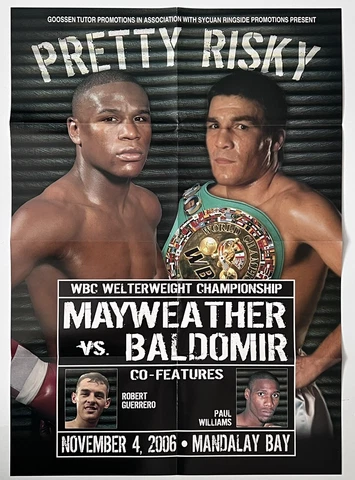 FLOYD MAYWEATHER JR vs CARLOS BALDOMIR Boxing Fight Poster 19"x27" 2006 Cover