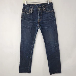 Pantalones de mezclilla SAGE para hombre talla 32 ribete 30x30 índigo oscuro botón mosca recto - Imagen 1 de 16