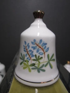 TEXAS Official State Flowers Bell Collection Danbury Mint Bone China Bluebonnet - Picture 1 of 4