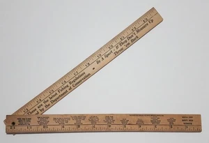 Vtg 1960's Florida Fishing Ruler 24" Folding - Length Laws + Encore-Automatic Ad - Picture 1 of 14