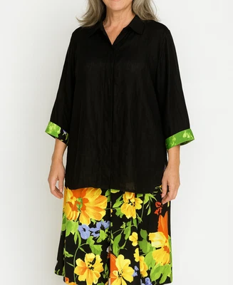 Conjunto Camisa Pantalones Mujer Jams World Lino Jubileo Hawaiano Aloha Tropical Grande Foto 1 de 4