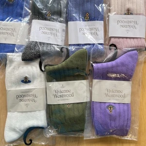 RANDOM 2 x Vivienne Westwood Women Mid-calf Socks Size 4-7 Made in Japan - Picture 1 of 6