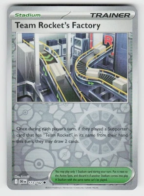 SV10: Destined Rivals #173/182 Team Rocket's Factory Reverse Holo - Image 1 of 2