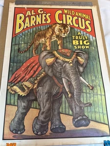 Zirkus Poster Al G Barnes 1960 Circus World Museum 19”x13” Mini Poster  - Bild 1 von 14