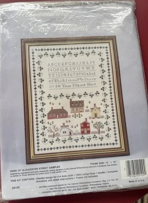 Williamsburg by Elsa Williams Duke of Gloucester Street Sampler Cross Stitch Kit - Image 1 of 4