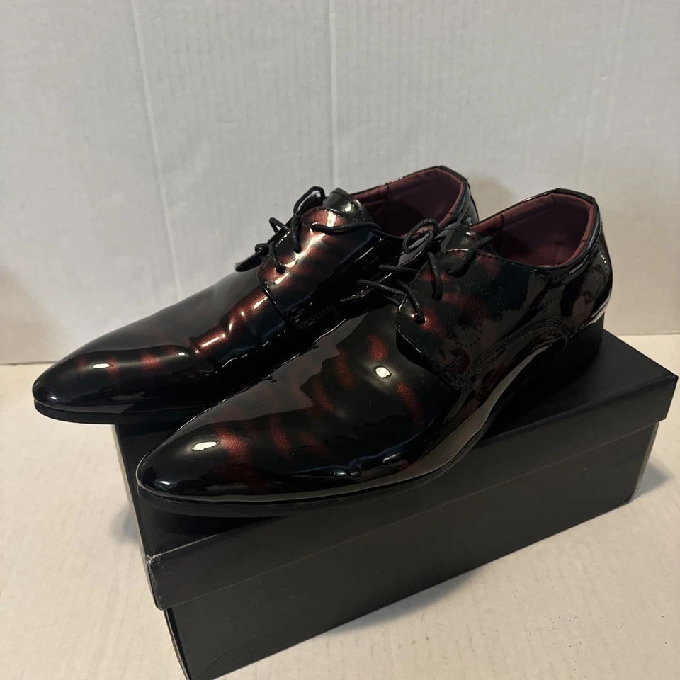 Vestido Oxford Masculino Moda Negócios Sapato Apontado Preto com Cadarço Tamanho EUA 11 - Imagem 1 de 4