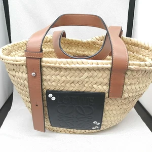 LOEWE x Studio Ghibli Soot Sprites Susuwatari Basket Tote Bag Brown Beige Auth - Picture 1 of 11