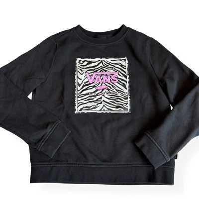 Sudadera Pullover Vans Off the Wall Negra Cebra Patinador Mediana  Foto 1 de 4