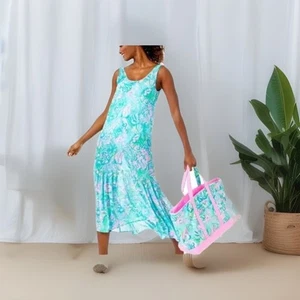 Lilly Pulitzer Camellia Cover Up Blau Ibiza Gr. M Neu ohne Etikett - Bild 1 von 14