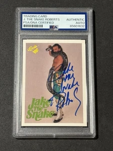 JAKE “THE SNAKE” ROBERTS 1990 CLASSIC WWF SIGNED AUTOGRAPHED CARD PSA/DNA CERT - Picture 1 of 2