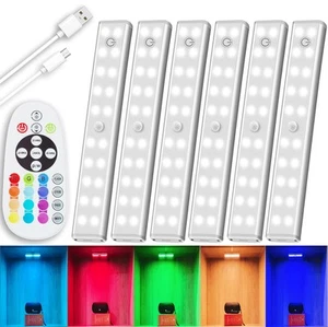 LED Under Cabinet Lights Wireless, Dimmable LED Closet Light Rechargeable, Re... - Picture 1 of 8