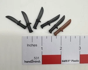 playmobil soldiers calvary knife x6 use western 3057 3485 3812 3729 BLACK - Picture 1 of 1