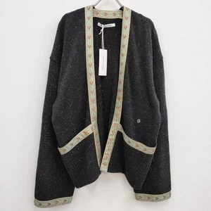 Children of the discordance New NOMADIK LETTERED CARDIGAN gray 3-1013T♪ - Picture 1 of 4