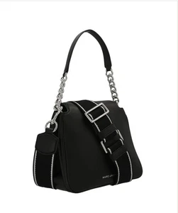 MARC JACOBS The J Marc Chain Satchel in Black Crossbody Bag NWT  - Picture 1 of 22