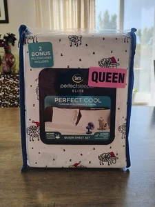 Serta Perfect Sleeper Elite Perfect Cooling Christmas Sheep QUEEN 6-teiliges Lakenset - Bild 1 von 5