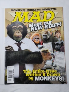 MAD Magazine April 2008 #488 Meet Our New Staff Monkeys w/ Mailing Cover - Picture 1 of 4