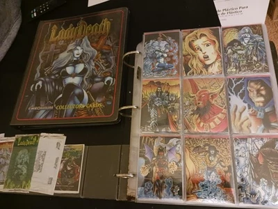 LADY DEATH CARD LOT SERIES 1, 2 NIGHT GALLERY LOVE BITES & EVIL ERNIE 1 2 BINDER - Image 1 of 4