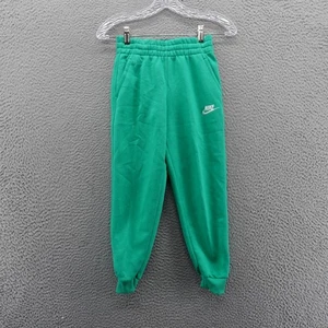 Pantalones de chándal Nike Club polar para niños verdes juveniles pequeños atléticos NUEVO - Imagen 1 de 14
