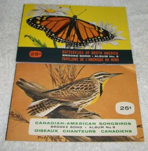 Álbumes de tarjetas de colección Brooke Bond mariposas/pájaros cantores sin usar con sobre/tarjetas - Imagen 1 de 5