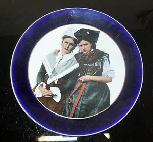 ANCIENNE ASSIETTE FAÏENCE BARBOTINE PHOTOGLOB SARREGUEMIN ALSACE LORRAINE SIGNE - Imagen 1 de 12