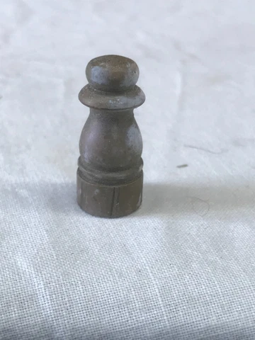 Vintage Small Screw On Finial Brass Used Worn Cover