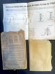 Vintage Butterick sewing pattern 7759 - Picture 1 of 2