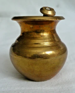 Vintage Miniatur Mörser & Stößel, Pistill aus Messing Höhe 4,2 cm Stößel 5 cm - Bild 1 von 11