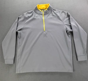 Nike Dri Fit Standard Fit Sweater 1/4 Zip Mock Neck Mens 2XL Grey Activewear - Picture 1 of 18