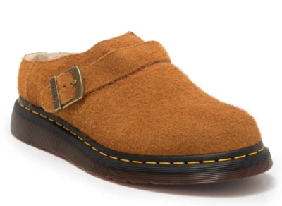 Mules Dr. Martens Isham para mujer imitación piel de oveja forrados gamuza con cordones marrón talla 6 Foto 1 de 4